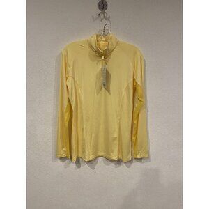 Piper by SmartPak Shirt Womens Small Sunshine Yellow 1/4 Zip Long Sleeve Sun